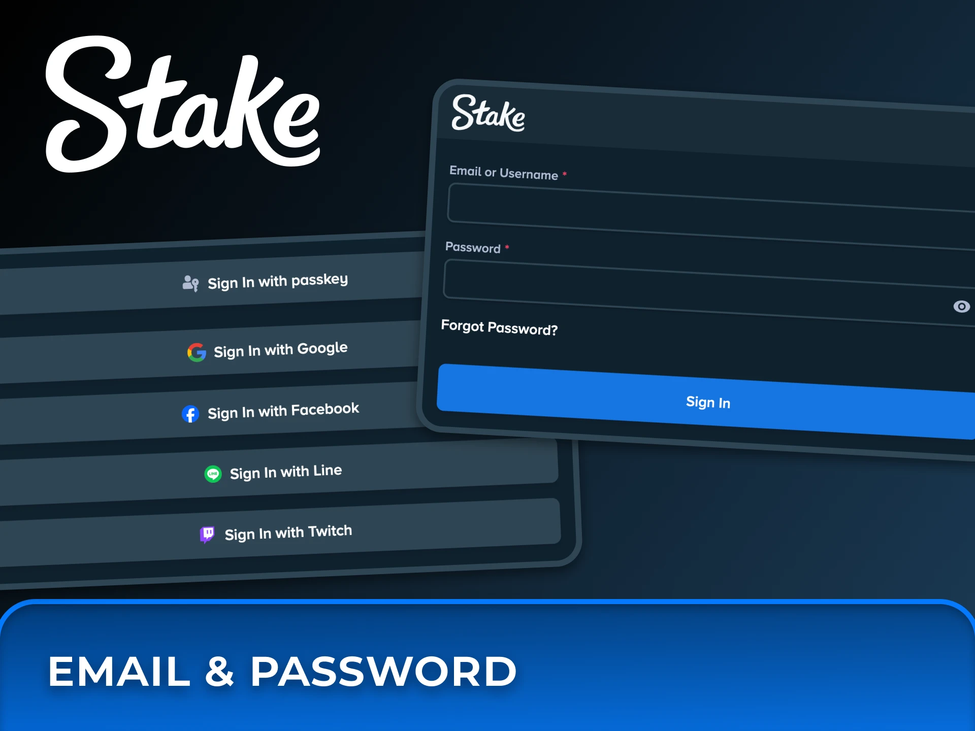 Follow the steps to sign in your Stake account.