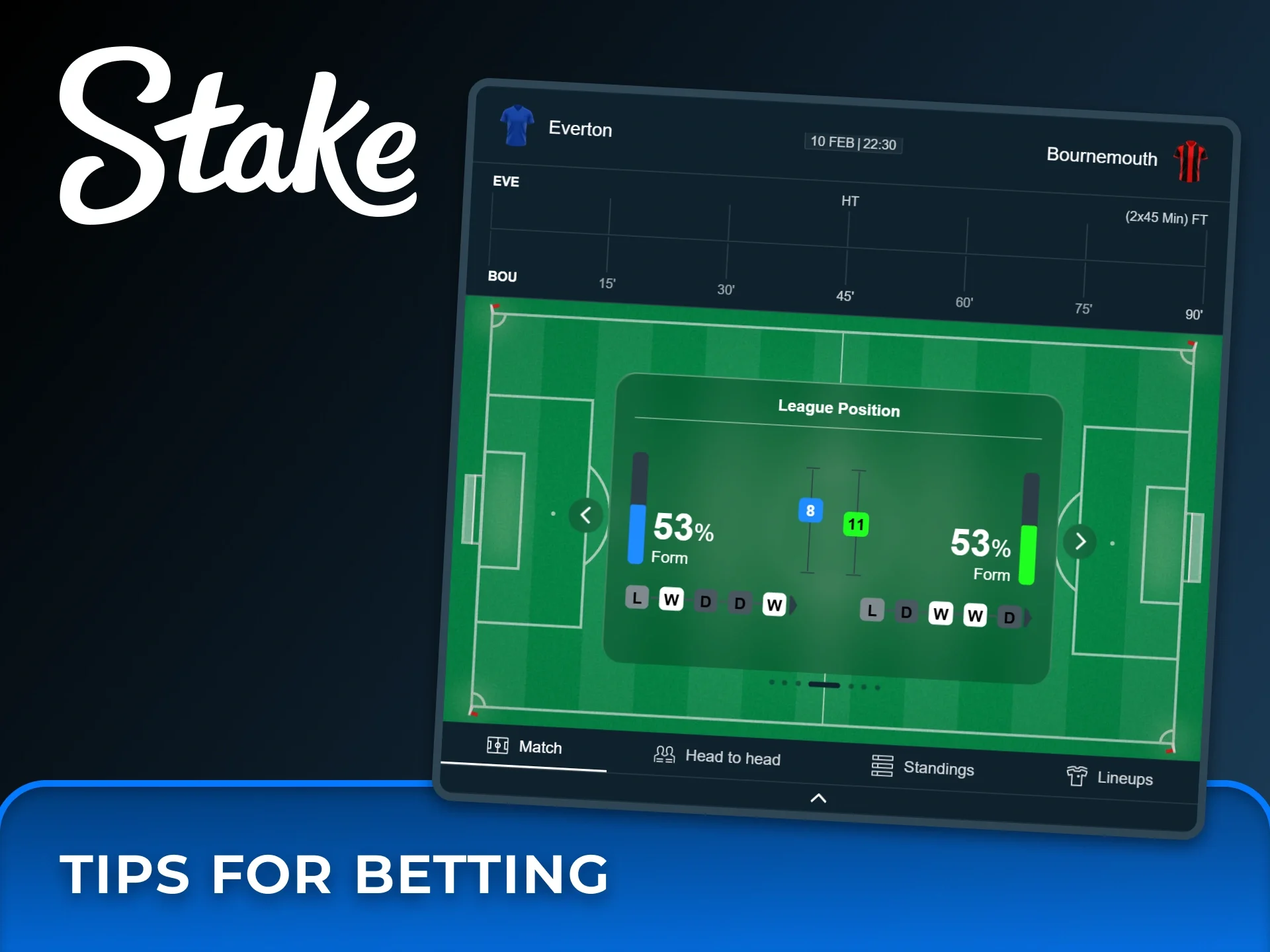 Analyze live match stats, field positions, and team form to make smarter football bets at Stake.